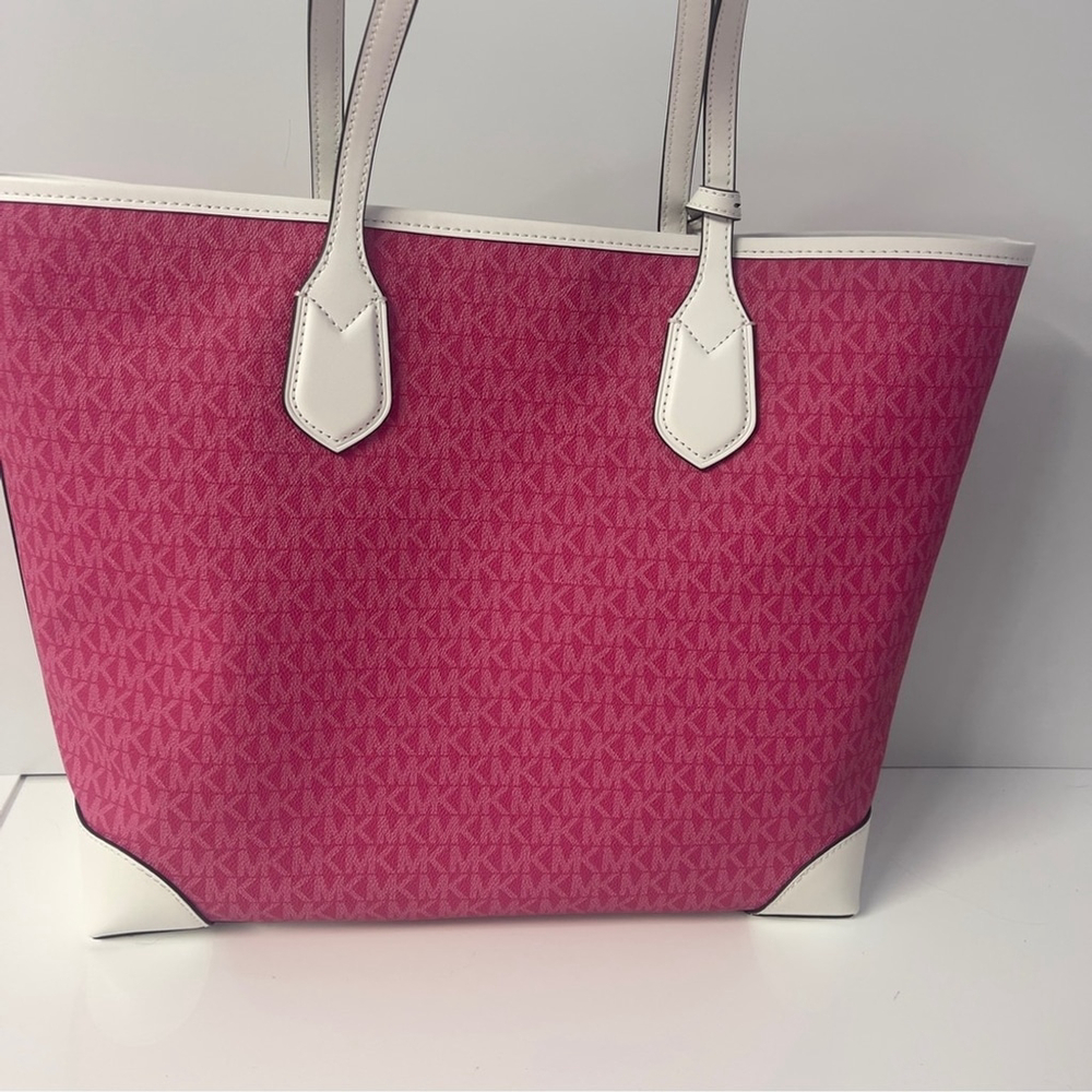 Michael Kors Eva Tote + Pouch & Wallet Dragonfruit - Picture 3 of 11
